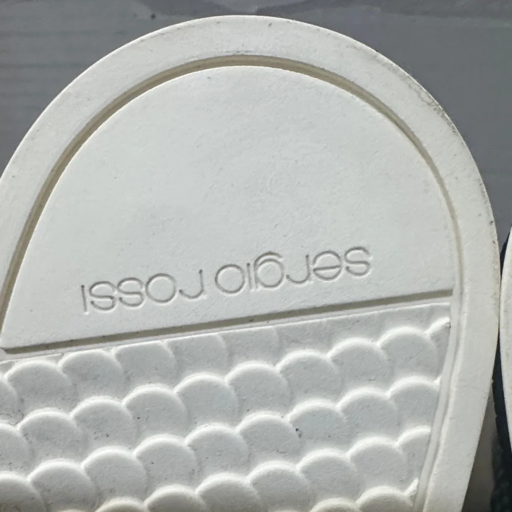 Sergio Rossi Black and White High-Top Sneakers size 35